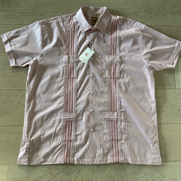 NWT San Cristobal Classic Guayabera, Burnt Orange, XL - Picture 7 of 14